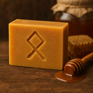 Savon artisanal au miel Sève & Cendre, fait main en France.